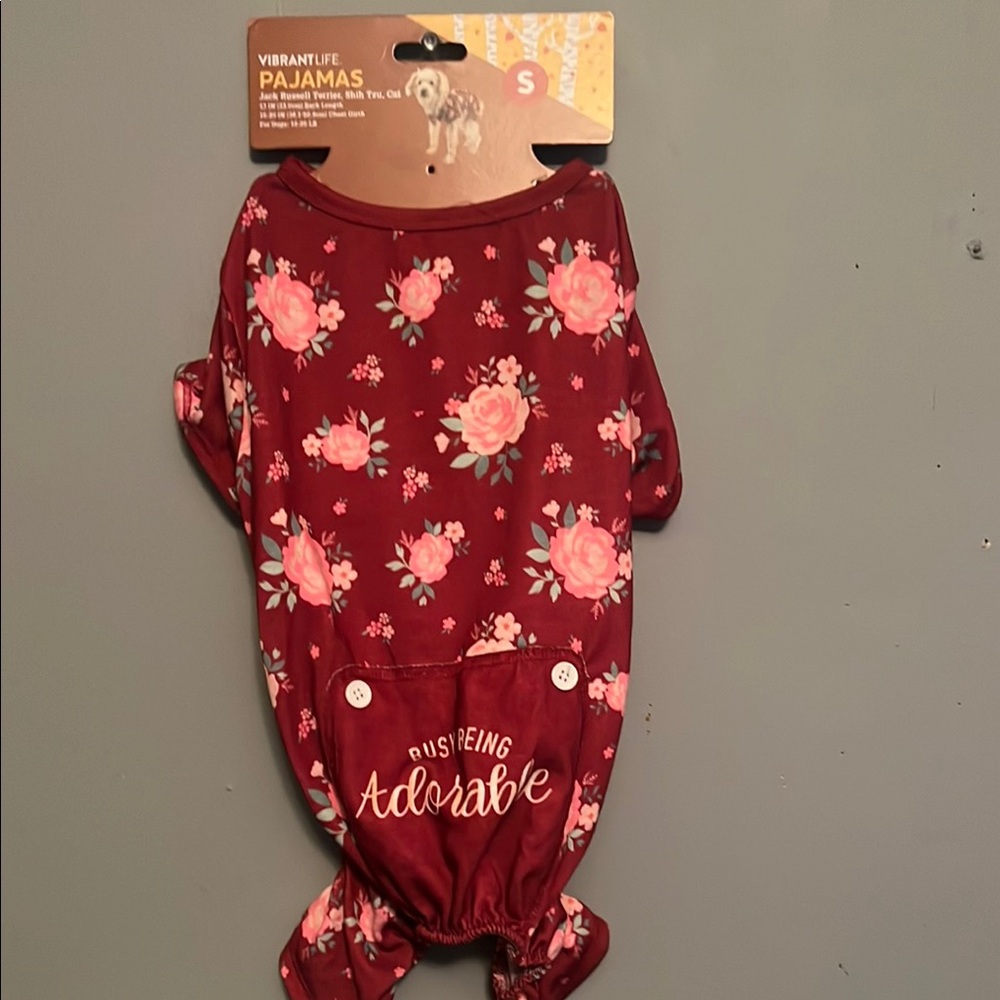 🎉 Host Pick 🎉  Vibrant Life Floral Dog Pajamas - Red